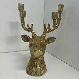 T.J.Maxx Gold Deer Antler Candle Holder